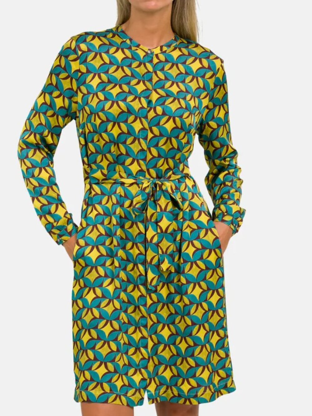 0039 Italy Sedona Button Front Viscose Dress XS